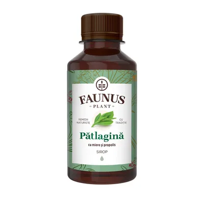 Sirop pentru tuse de Patlagina cu miere si propolis, 200ml, Faunus Plant