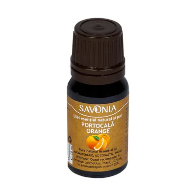 Ulei esential natural si pur de portocala, 10ml, Savonia