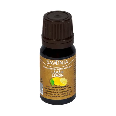 Ulei esential natural si pur de lamaie, 10ml, Savonia