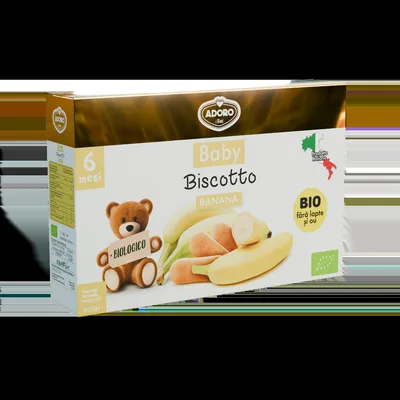 Biscuiti cu banane 6 luni+, 2 x 125g, Adoro Bimbi