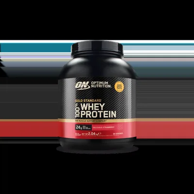 Pudra proteica proteine din zer 100% whey gold standard Capsuni, 2.04kg, Optimum Nutrition
