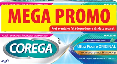 Crema adeziva pentru proteza Original Ultra fixare Corega, 40g, Haleon