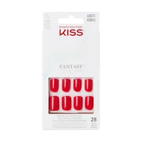 Unghii false Gel Fantasy Color What Ever Short Squoval, 28 bucati, Kiss