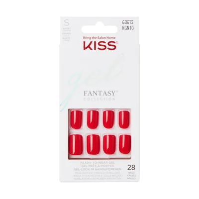 Unghii false Gel Fantasy Color What Ever Short Squoval, 28 bucati, Kiss