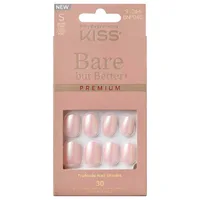Unghii false Bare But Better Premium Nails Mocha, 30 bucati, Kiss