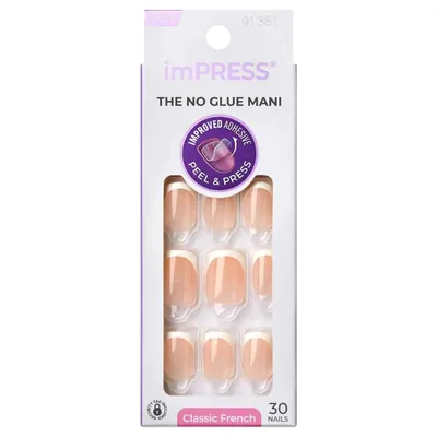 Unghii false Impress Nails Model, 30 bucati, Kiss