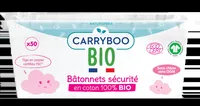 Betisoare cu bumbac securizate pentru bebelusi, 50 bucati, Carryboo