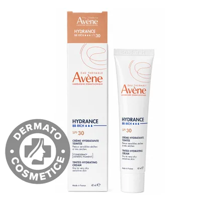 Crema pentru ten uscat BB cu SPF 30 Hydrance Riche, 40ml, Avene