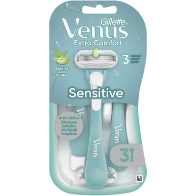 Set aparate de ras de unica folosinta Venus Sensitive, 3 bucati, Gillette