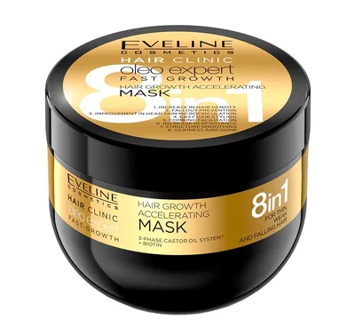 Masca pentru par 8 in 1 Oleo Expert, 500ml, Eveline Cosmetics