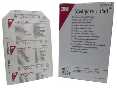 Pansament cu pad central absorbant Medipore + Pad 10x15 cm, 1 bucata, 3M Healthcare