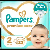 Scutece pentru bebelusi Premium Care, Marimea 2, 4-8 kg, 23 bucati, Pampers