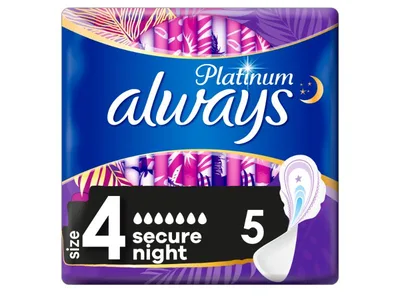 Absorbante Platinum Ultra Night, 6 bucati, Always