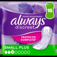 Absorbante pentru incontinenta urinara Discreet Small Plus, 16 bucati, Always