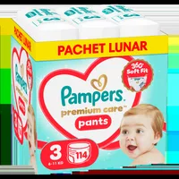 Scutece-chilotel Premium Care Pants XXL Box Marimea 3 pentru 6-11 kg, 144 bucati, Pampers