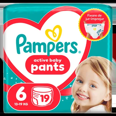 Scutece-chilotel Pants Carry Pack Extra large, Marimea 6 pentru 13 - 19kg, 19 bucati, Pampers