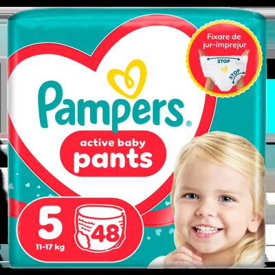 Scutece-chilotel Active Baby Marimea 8 17kg+, 32 bucati, Pampers
