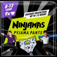 Scutece chilotel de noapte pentru baietei 4-7 ani, 10 bucati, Ninjamas