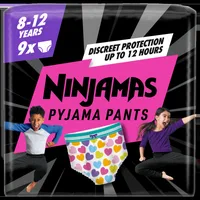 Scutece-chilotel de noapte pentru fetite 4-7 ani 17-30kg, 10 bucati, Ninjamas