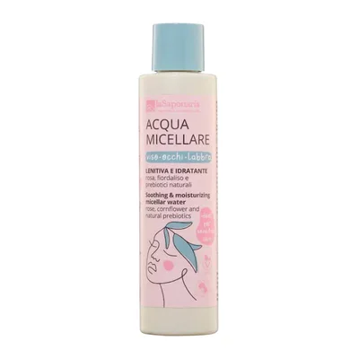 Apa micelara cu trandafir, floare de colt si prebiotice, 200ml, La Saponaria