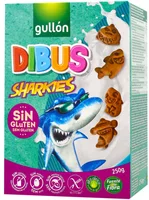 Biscuiti cu cacao fara gluten fara lactoza forma rechini, 250g, Gullon