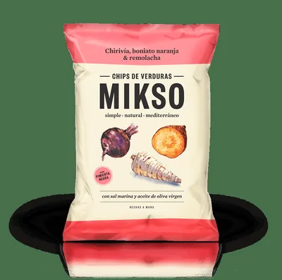 Chipsuri din pastarnac sfecla si cartof dulce, 85g, Mikso