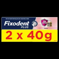 Pachet adeziv pentru proteza dentara Plus Food Barrier, 2x40g, Fixodent