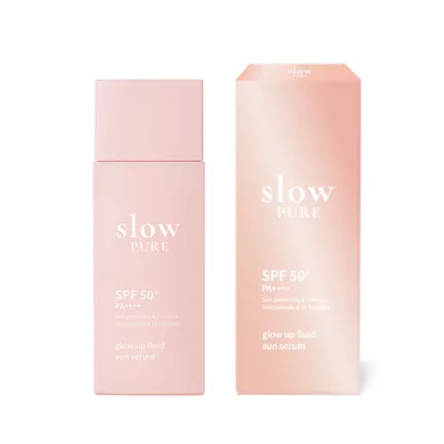 Ser pentru protectie solara SPF50+ PA++++ Glow Up Fluid Sun, 50ml, Slowpure