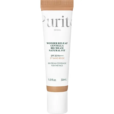 BB Cream cu SPF30 PA+++ Wonder Releaf Centella 27 Sand Beige, 30ml, Purito