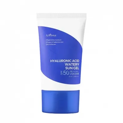 Gel pentru protectie solara cu acid hialuronic SPF 50+ PA++++ Watery Sun, 50ml, Isntree