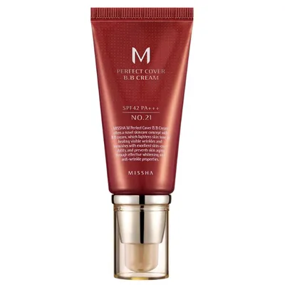 BB Cream M Perfect Cover SPF42/PA+++, nuanta 21 Bej Deschis, 20ml, Missha