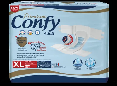 Scutece pentru adulti Premium Marime L, 20 bucati, Confy