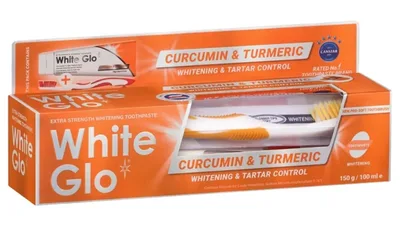 Pasta de dinti cu periuta Curcumin & Turmeric, 100ml, White Glo