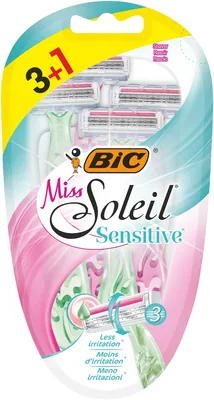 Pachet Aparat de ras Miss Soleil Sensitive, 3 bucati, BIC