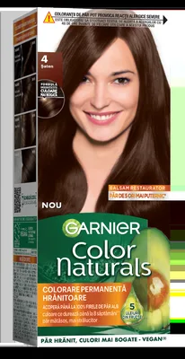 Vopsea de par permanenta Color Naturals 4 Saten, 112ml, Garnier