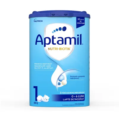 Lapte de inceput 0-6 luni NUTRI-BIOTIK 1, 800g, Aptamil