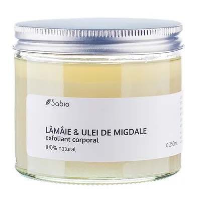 Exfoliant cu lamaie si ulei de migdale, 250ml, Sabio