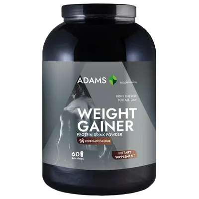 Weight Gainer cu aroma de ciocolata, 1500g, Adams Vision