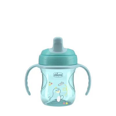 Canuta de antrenament pentru copii 6 luni+ Turcoaz, 200ml, Chicco