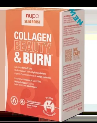 Slim Boost Collagen Beauty & Burn, 15 plicuri, Nupo