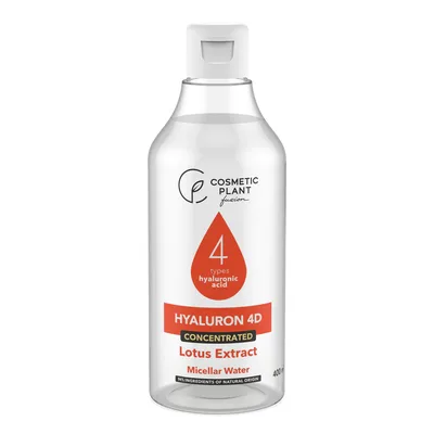 Apa micelara cu acid hialuronic 4D si extract de lotus, 400ml, Cosmetic Plant