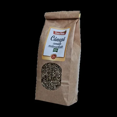 Seminte de canepa nedecorticate, 200g, AdNatura