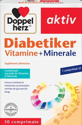 Diabetiker vitamine si minerale, 30 comprimate, Doppelherz