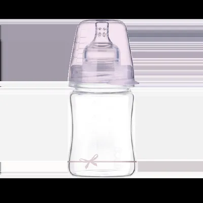 Biberon sticla fete Diamond Glass Baby Shower, 250ml, LOVI