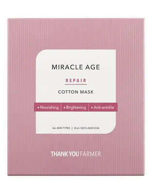 Masca de fata din bumbac Miracle Age, 25ml, Thank You Farmer