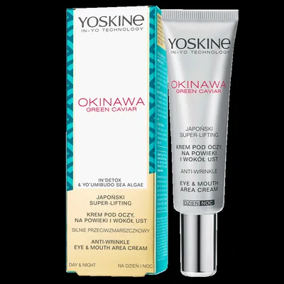 Crema antirid pentru zona ochilor si a gurii de zi si noapte Okinawa Green Caviar, 15ml, Yoskine