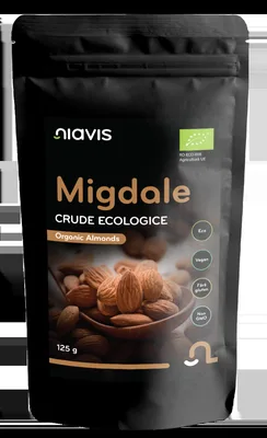 Migdale crude ecologice, 125g, Niavis