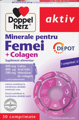 Minerale pentru femei + colagen Depot, 30 comprimate, Doppelherz
