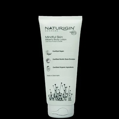 Lotiune de corp cu afine Bilberry Body Mindful Skin, 200ml, Naturigin