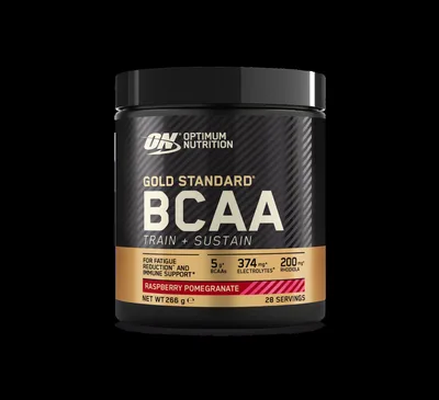 Pudra energizanta BCAA Train Sustain Raspberry Pomegranate, 266g, Optimum Nutrition